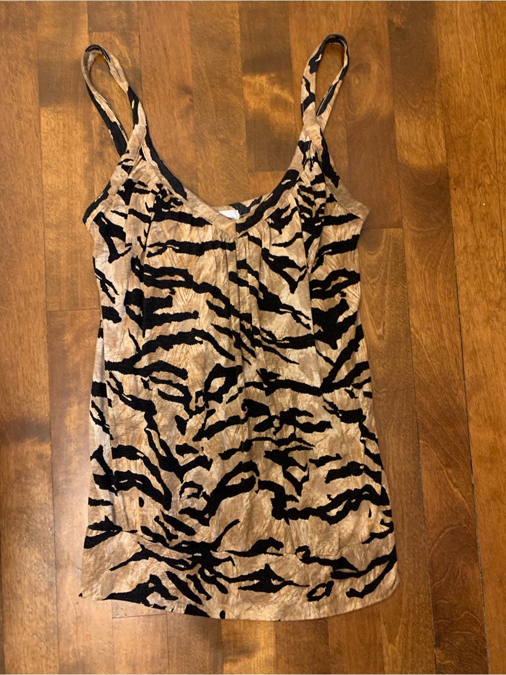 Dynamite Beige and Black Animal-Print Camisole